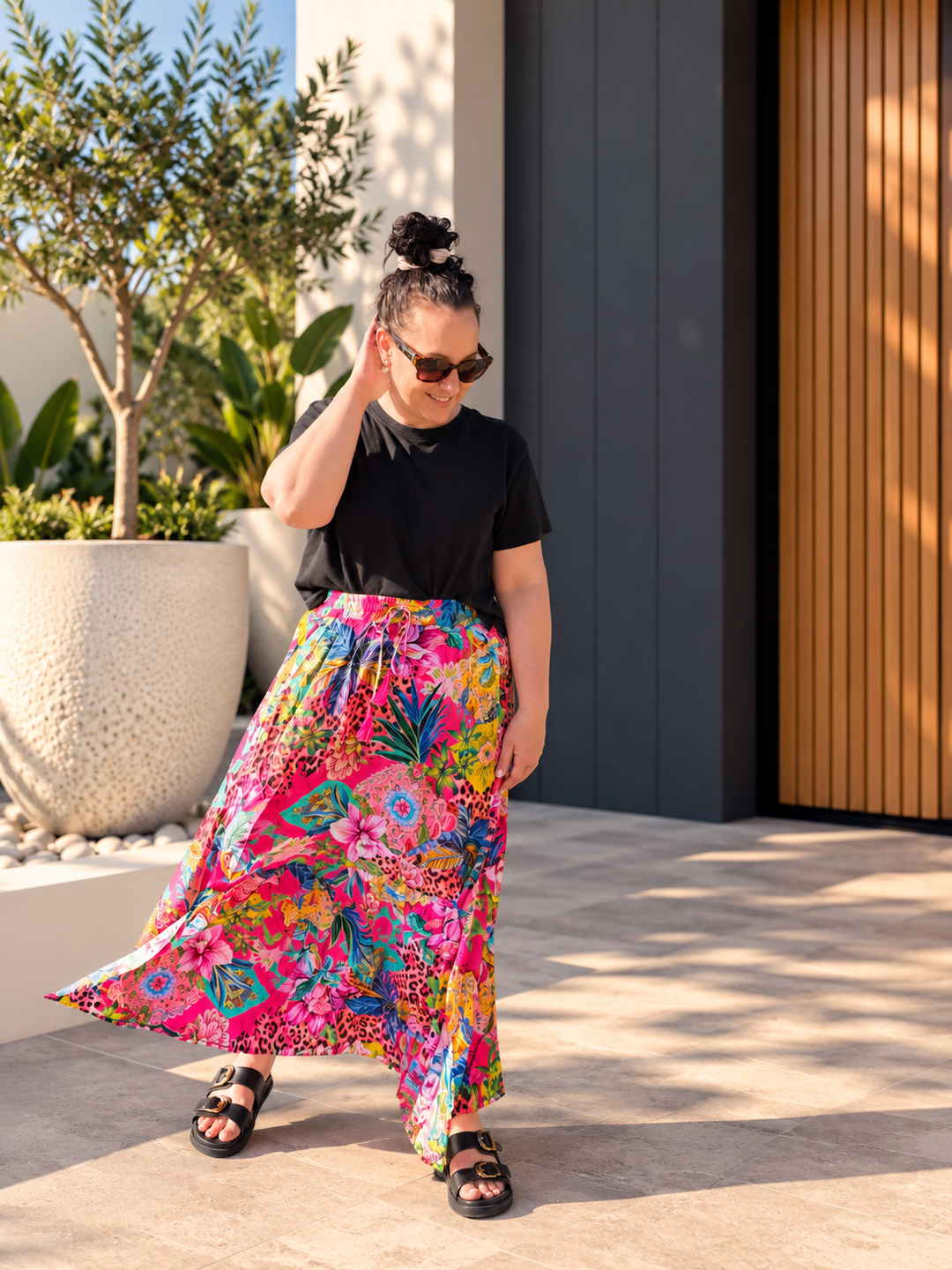 Sharon Maxi Skirt - Multi Colour Print