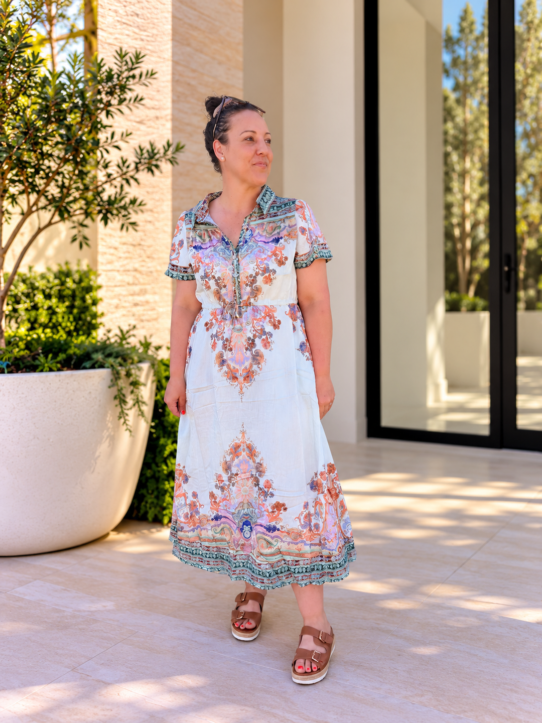 Reiss Midi Dress - Blue Print