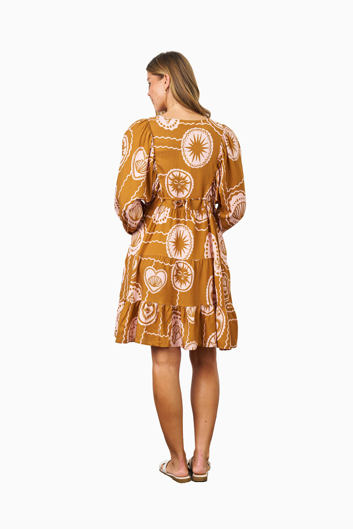 Aaliyah Dress - Brown Pink