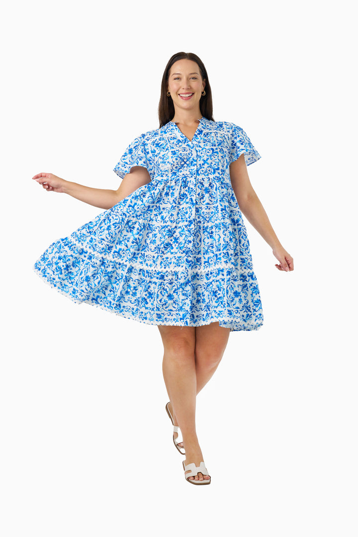 Ameera Dress - Porcelain Print