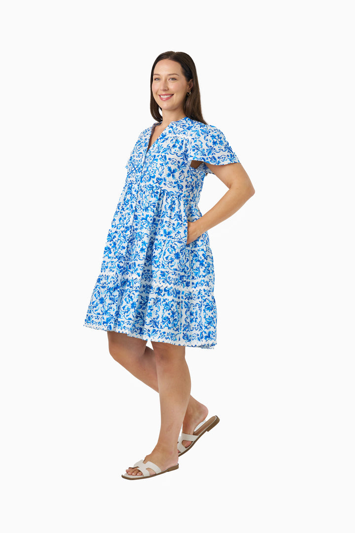 Ameera Dress - Porcelain Print