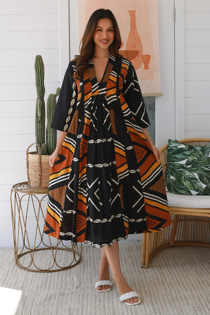 Amira Midi Dress - Black