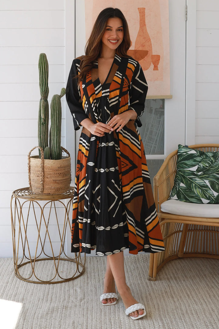 Amira Midi Dress - Black