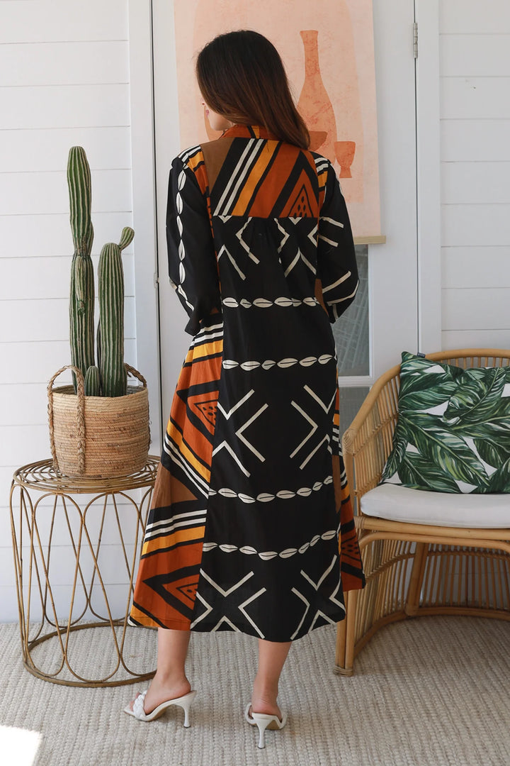 Amira Midi Dress - Black