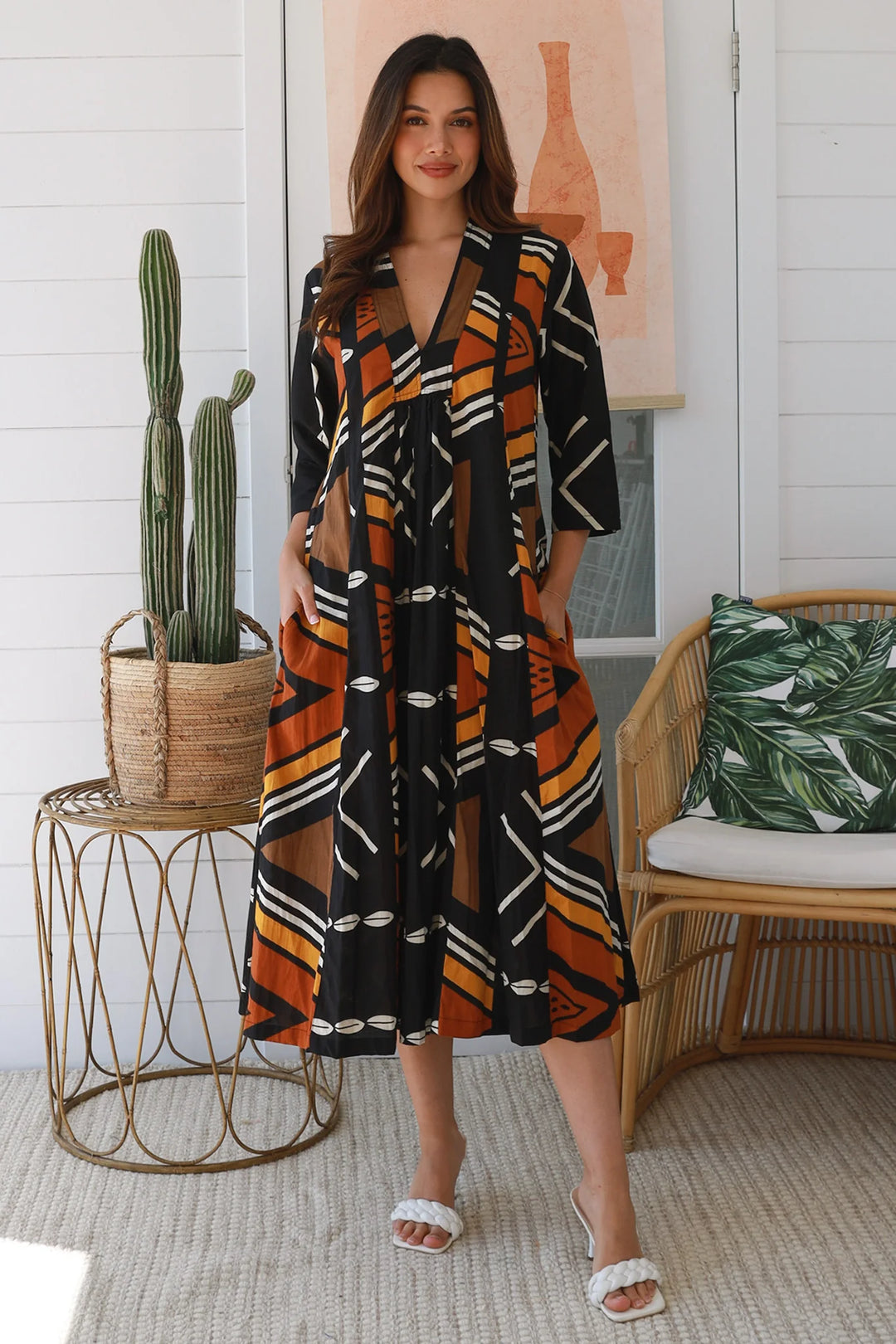 Amira Midi Dress - Black