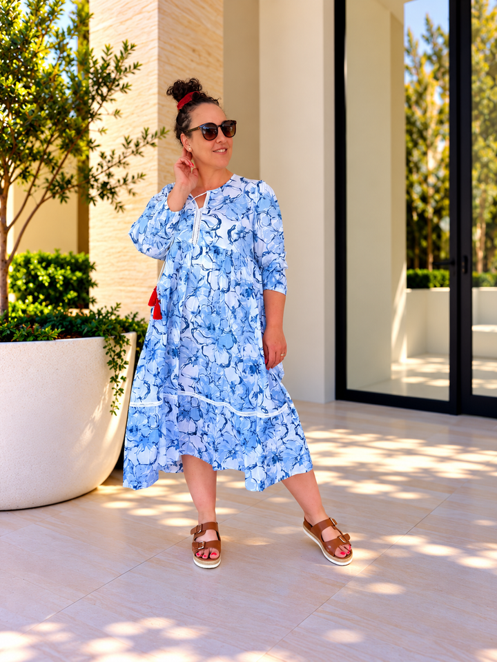 Manale Dress - Cornelia Blue
