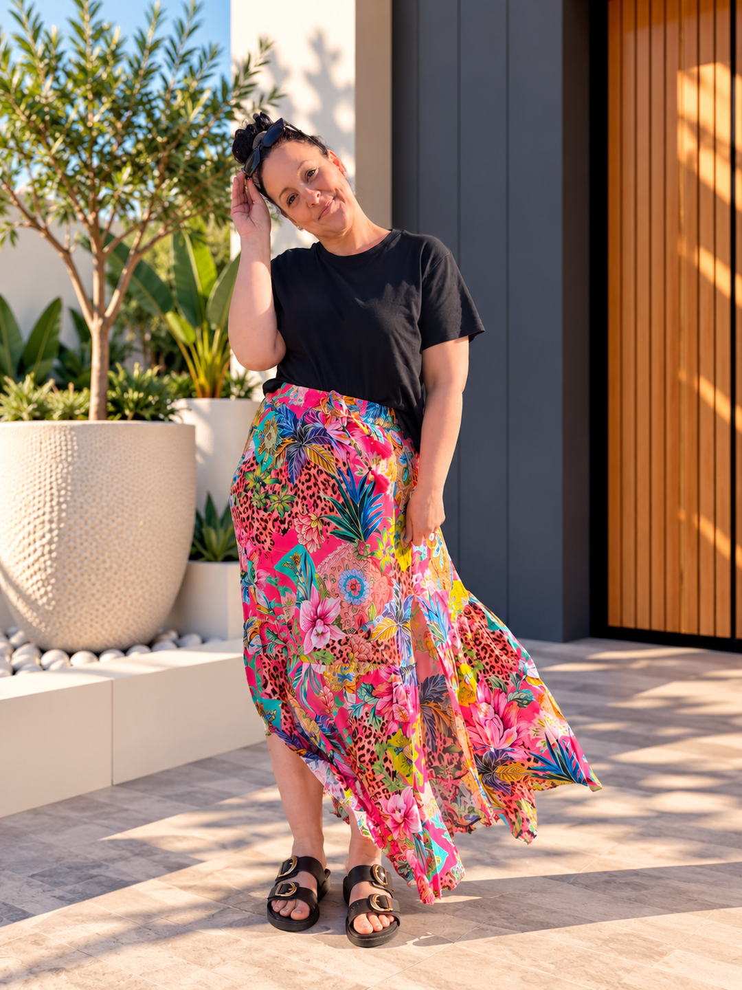 Sharon Maxi Skirt - Multi Colour Print