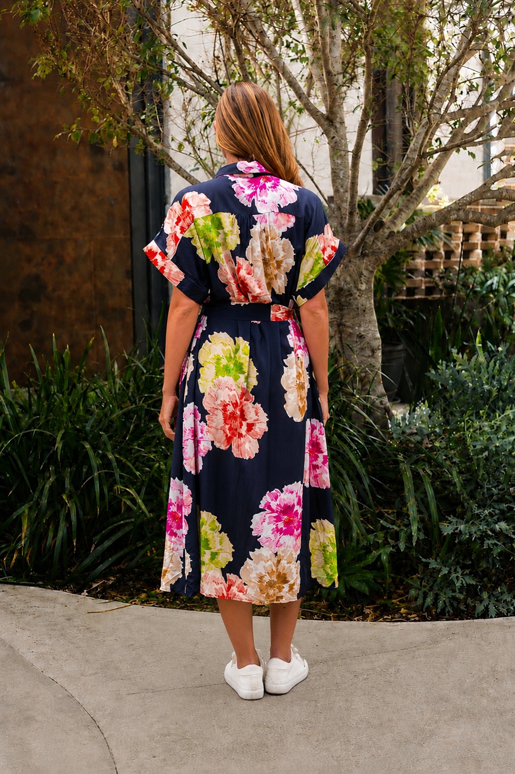Banderra Midi Dress – Navy Multi Floral