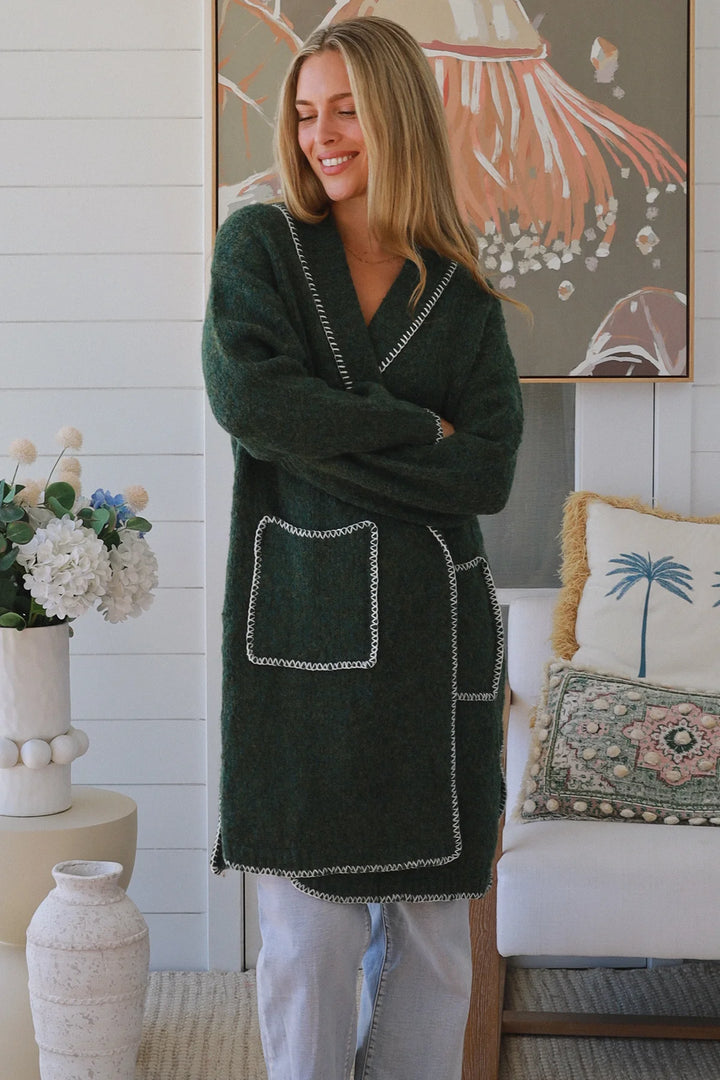 Darcy Long Cardigan – Green
