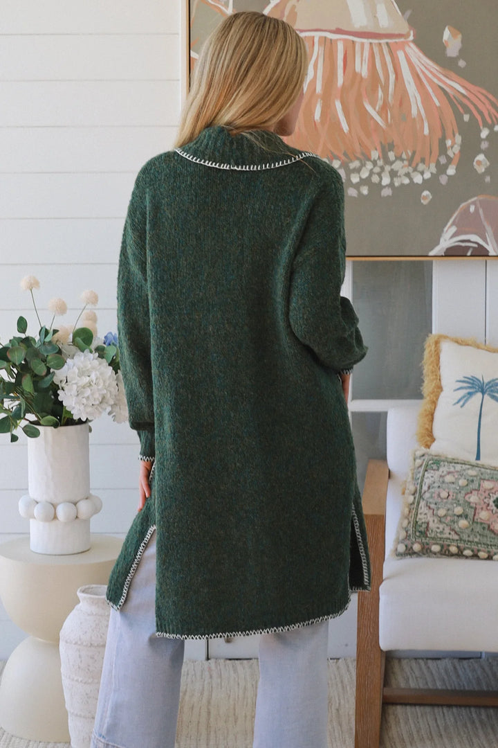 Darcy Long Cardigan – Green