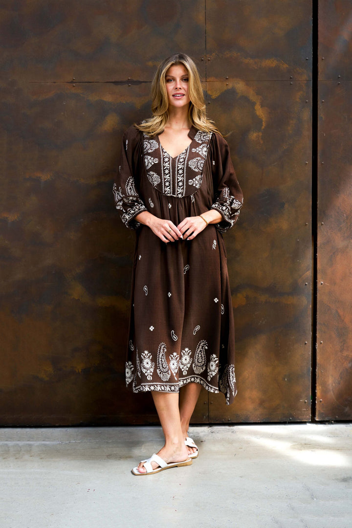 Boho-Deleon Dress brown