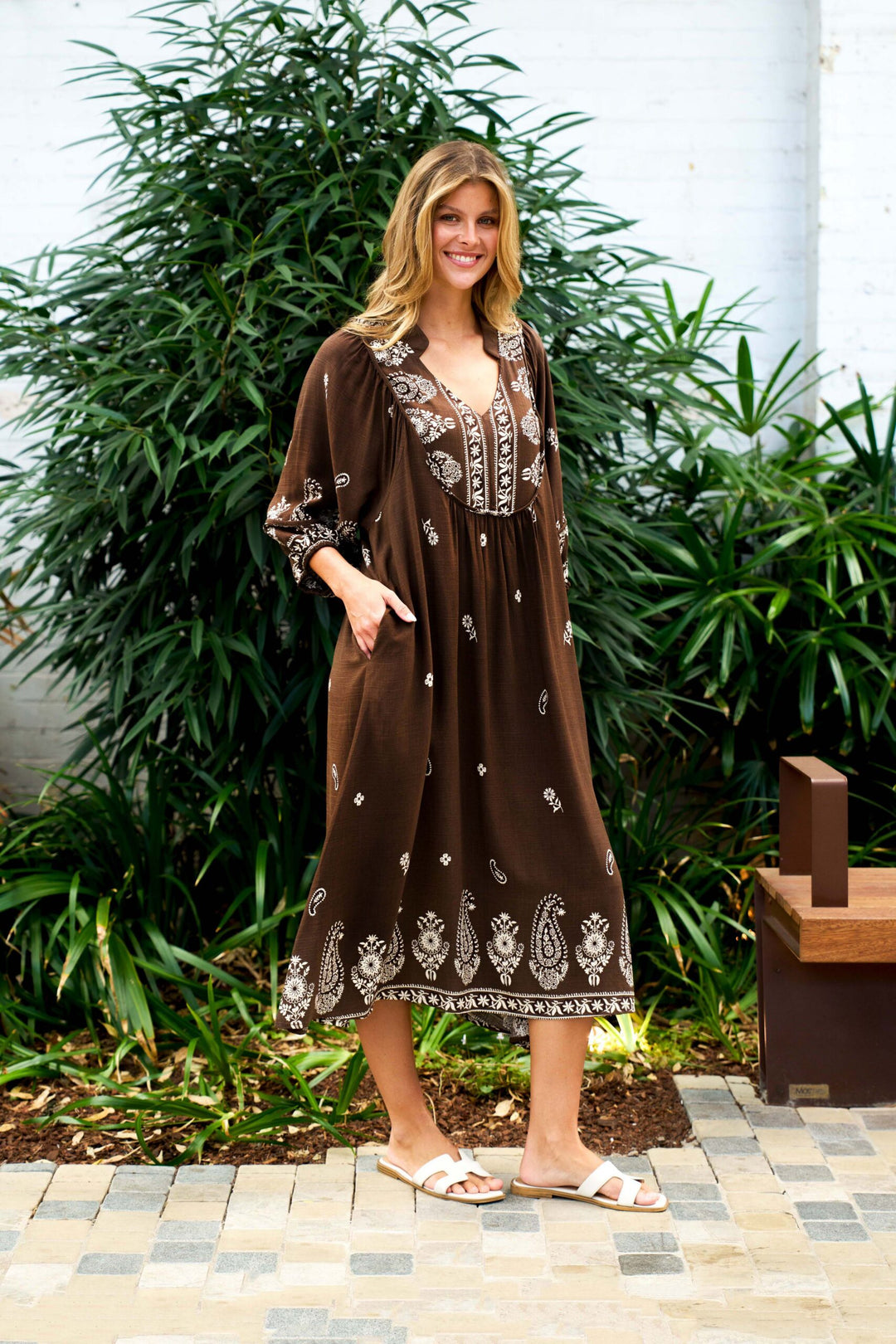 Boho-Deleon Dress brown