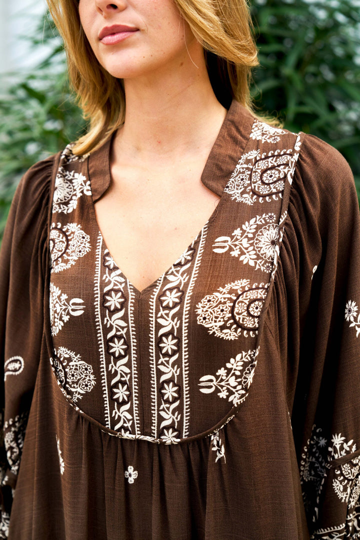 Boho-Deleon Dress brown