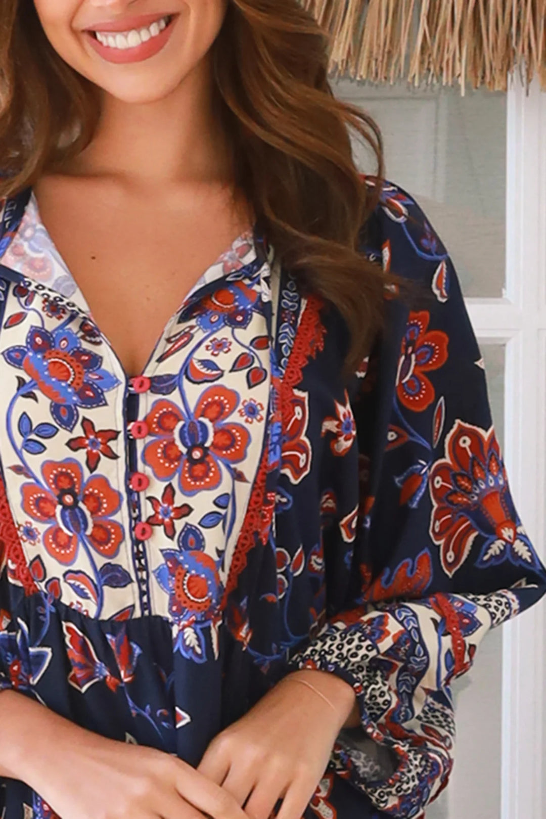 Diana Dress-Navy pirnt