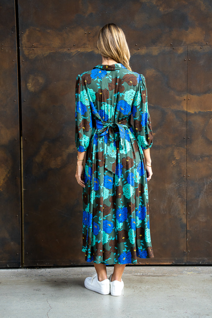 Eden Garden Midi Dress – Green