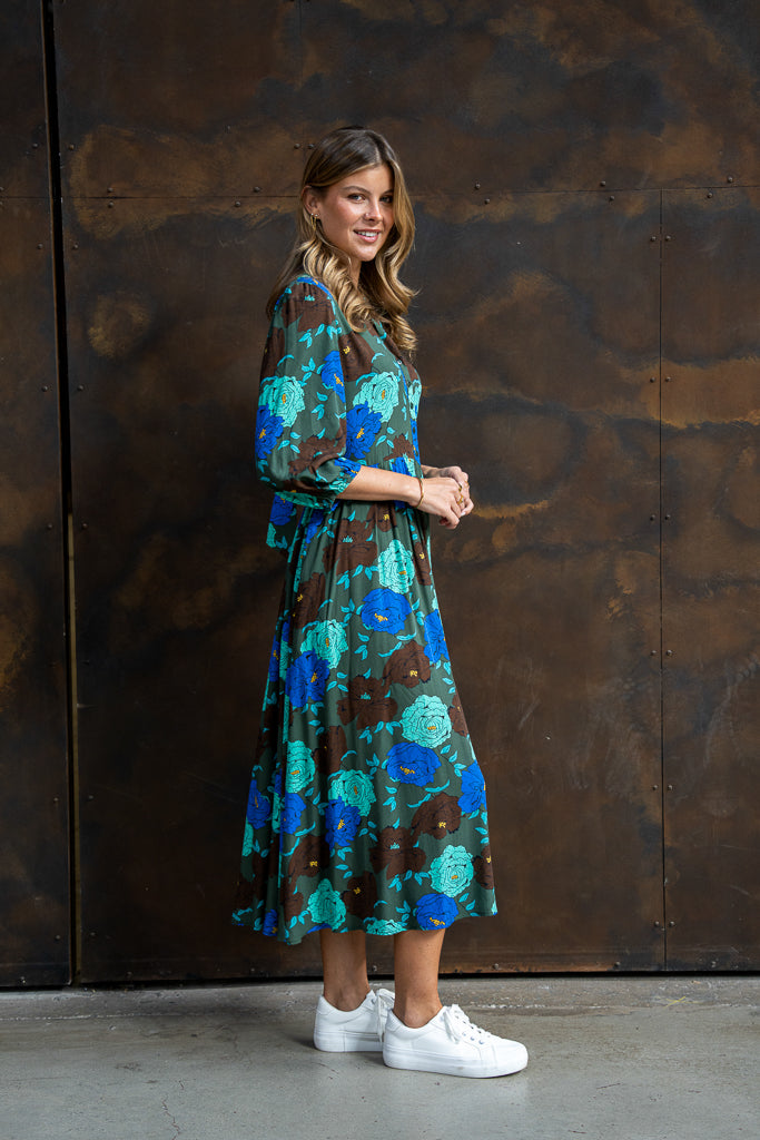 Eden Garden Midi Dress – Green