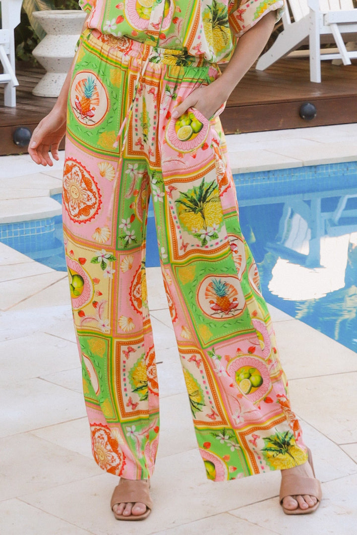 Emma Pants-Multi colour print