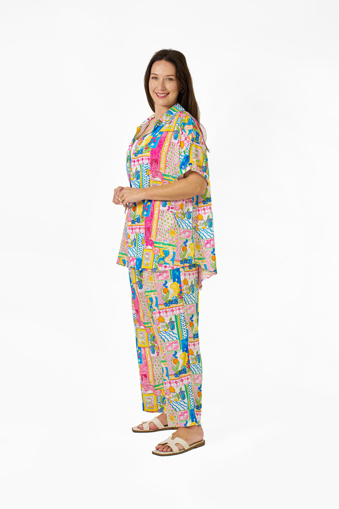 Eshal Pants - Multi Print