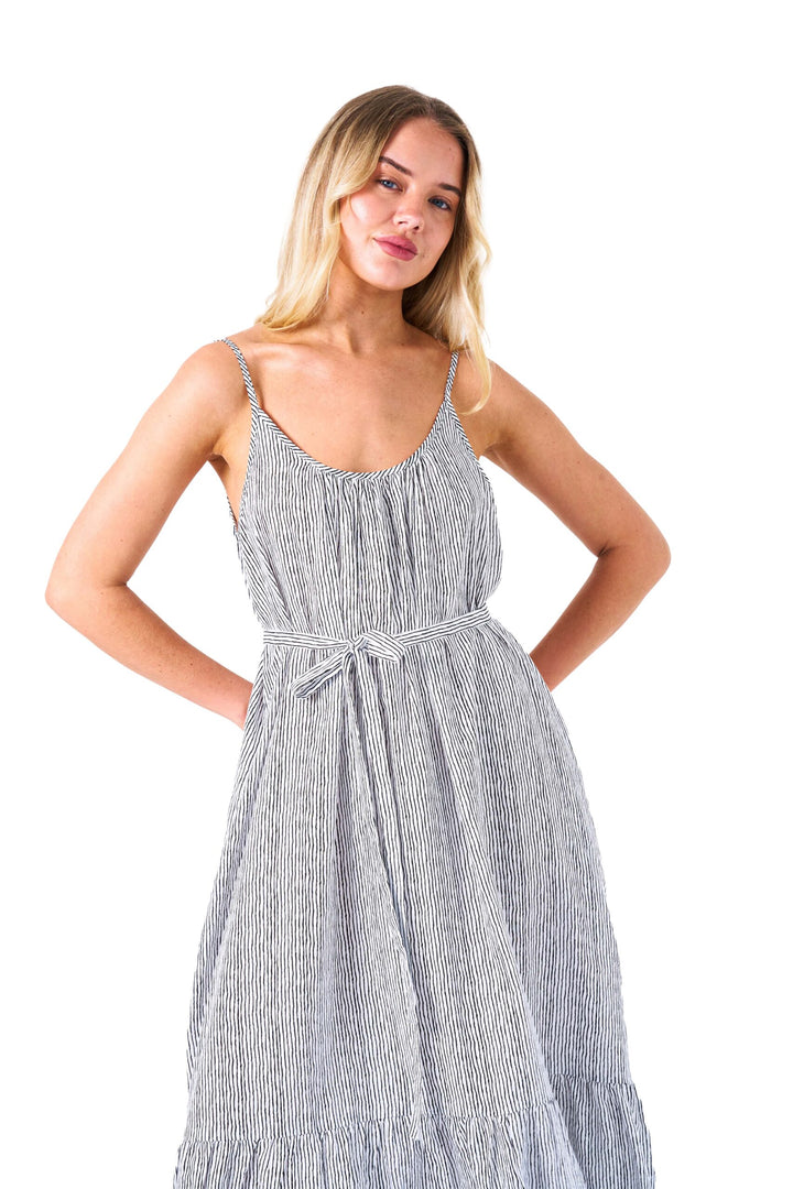 Primrose-Farley Dress black stripes