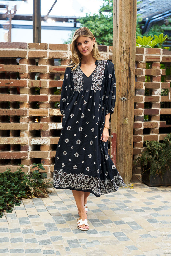 Figueroa Dress – Black Floral