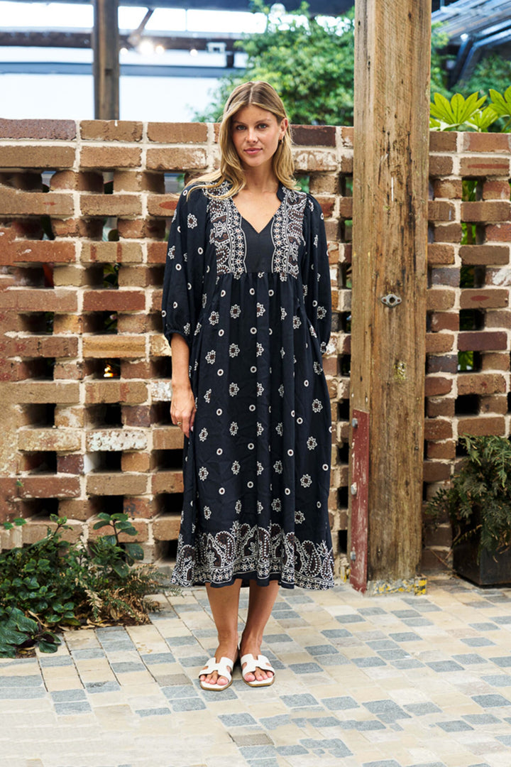 Figueroa Dress – Black Floral