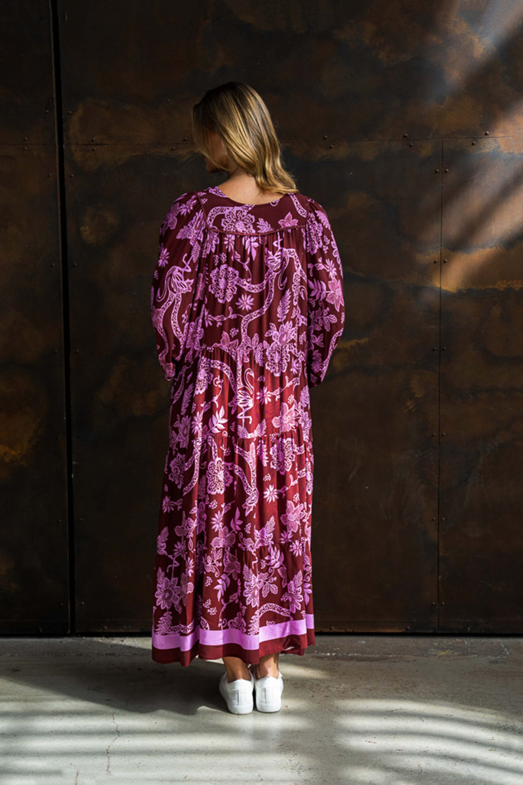 Franca Maxi Dress – Maroon Lilac