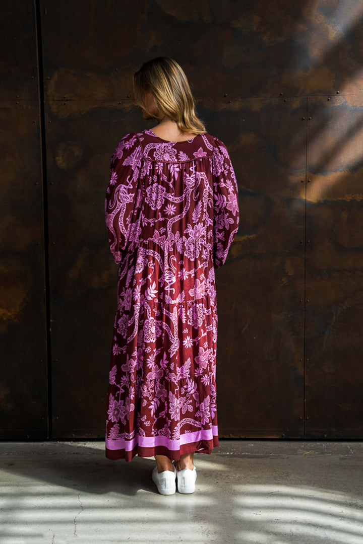 Franca Maxi Dress – Maroon Lilac