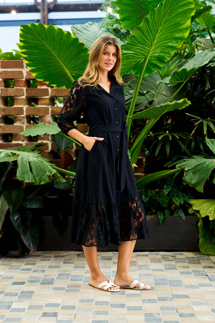 Hashim Midi Dress - Black