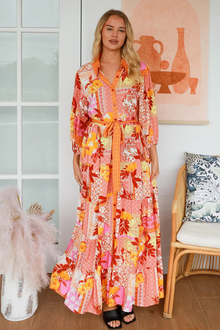 Jacqueline 3/4 Sleeve Maxi Dress