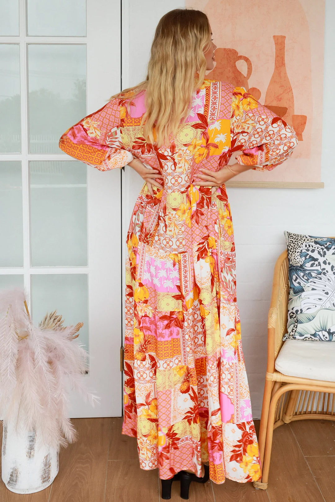 Jacqueline 3/4 Sleeve Maxi Dress