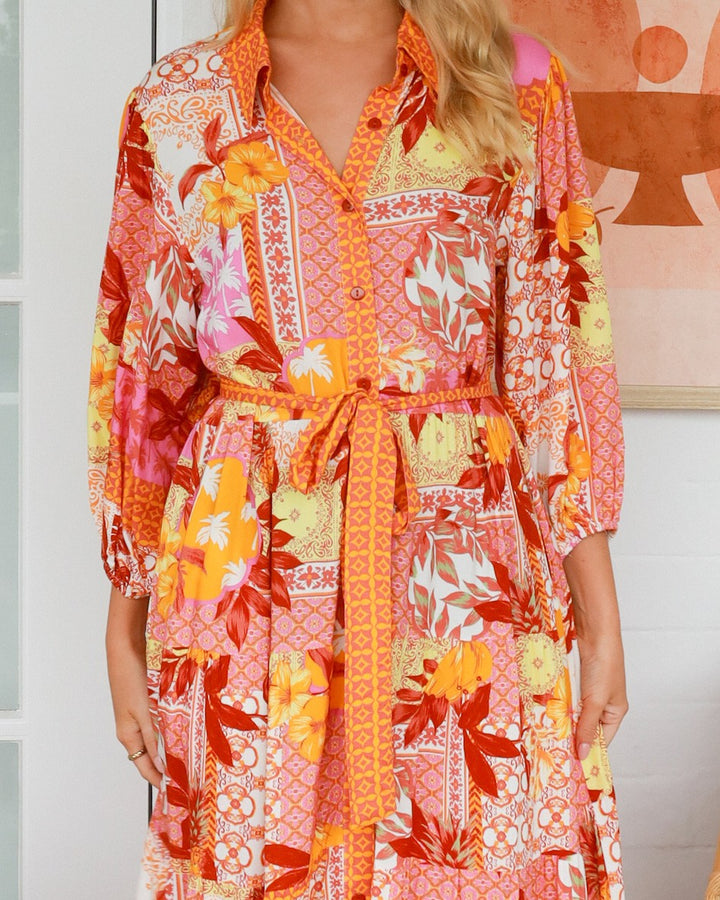 Jacqueline 3/4 Sleeve Maxi Dress