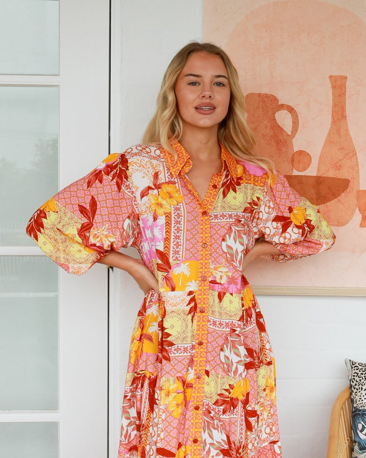 Jacqueline 3/4 Sleeve Maxi Dress