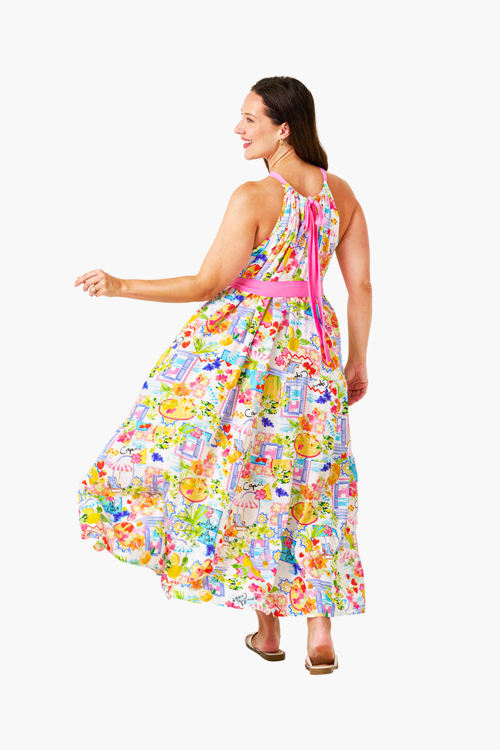 Kathryn Strap Maxi Dress - Multi Print