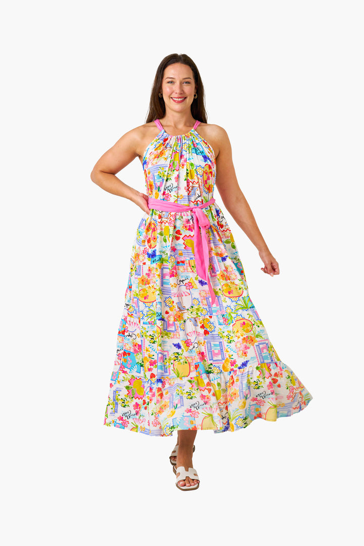 Kathryn Strap Maxi Dress - Multi Print