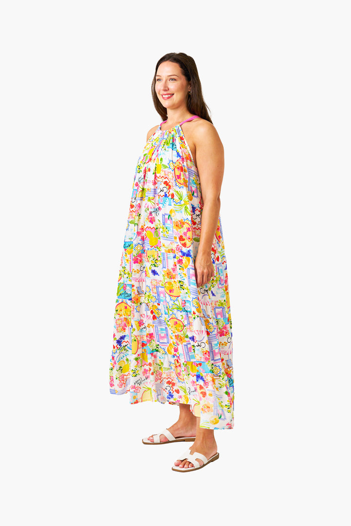 Kathryn Strap Maxi Dress - Multi Print
