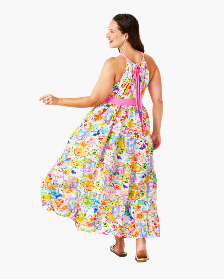 Kathryn Strap Maxi Dress - Multi Print