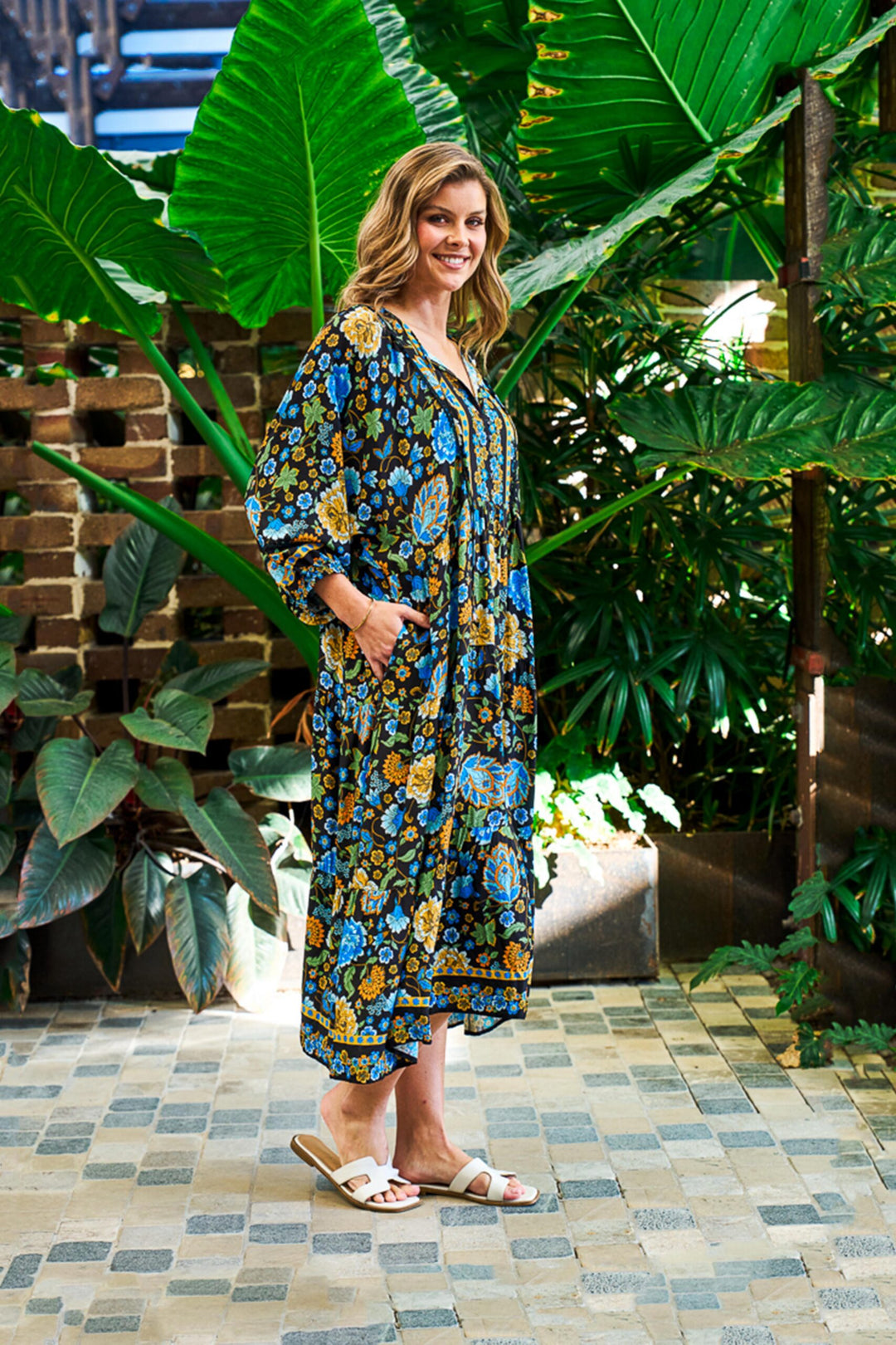 Keegan Dress – Night Garden Bloom