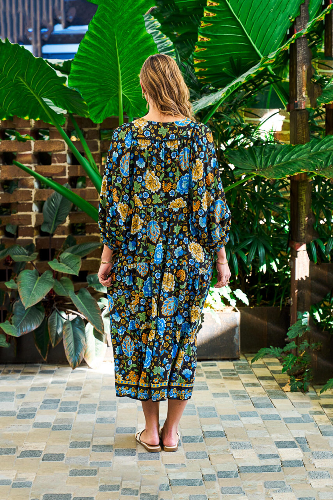Keegan Dress – Night Garden Bloom