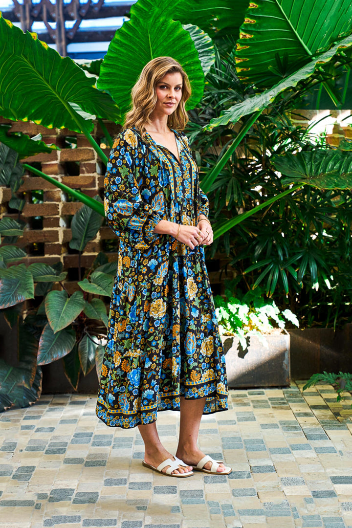 Keegan Dress – Night Garden Bloom