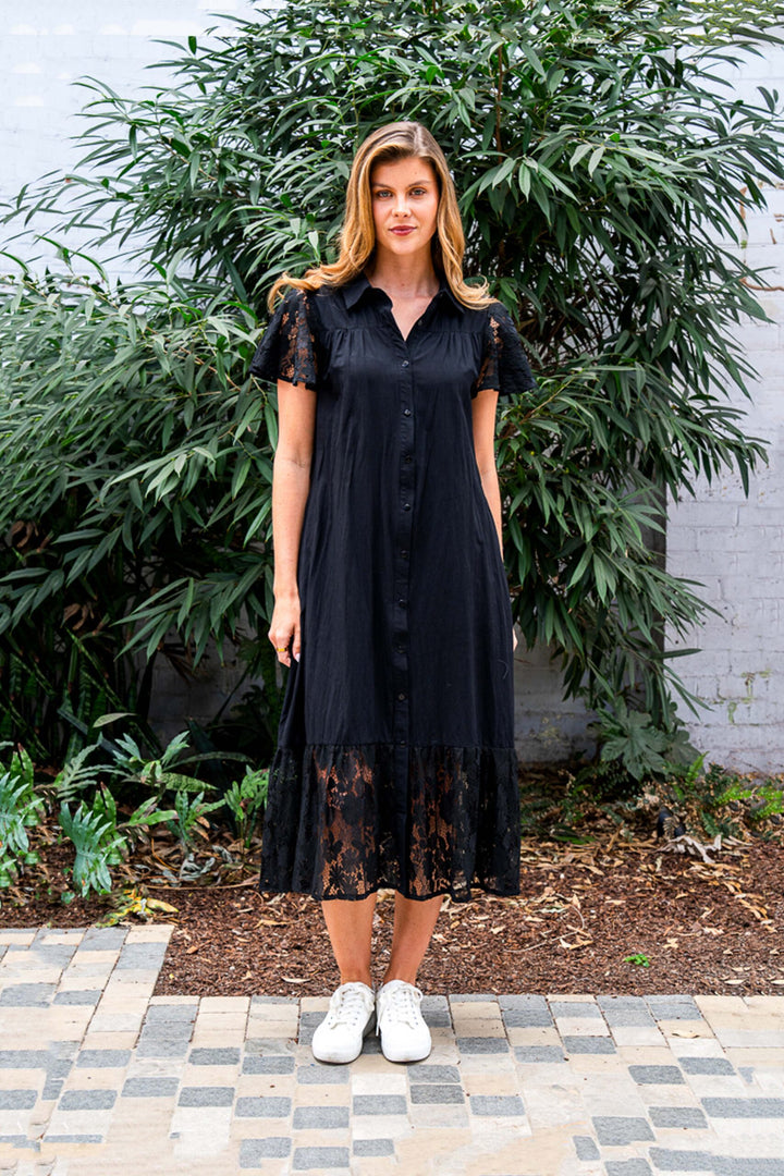 Krish Midi Dress – Black
