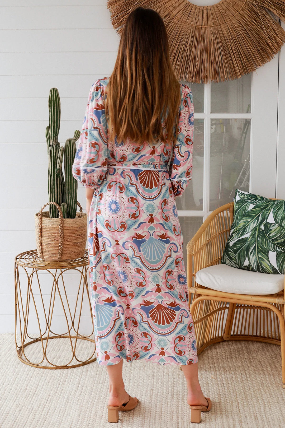 Kylie Midi Dress-Multi print