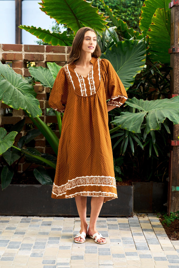 Landry Dress -Brown