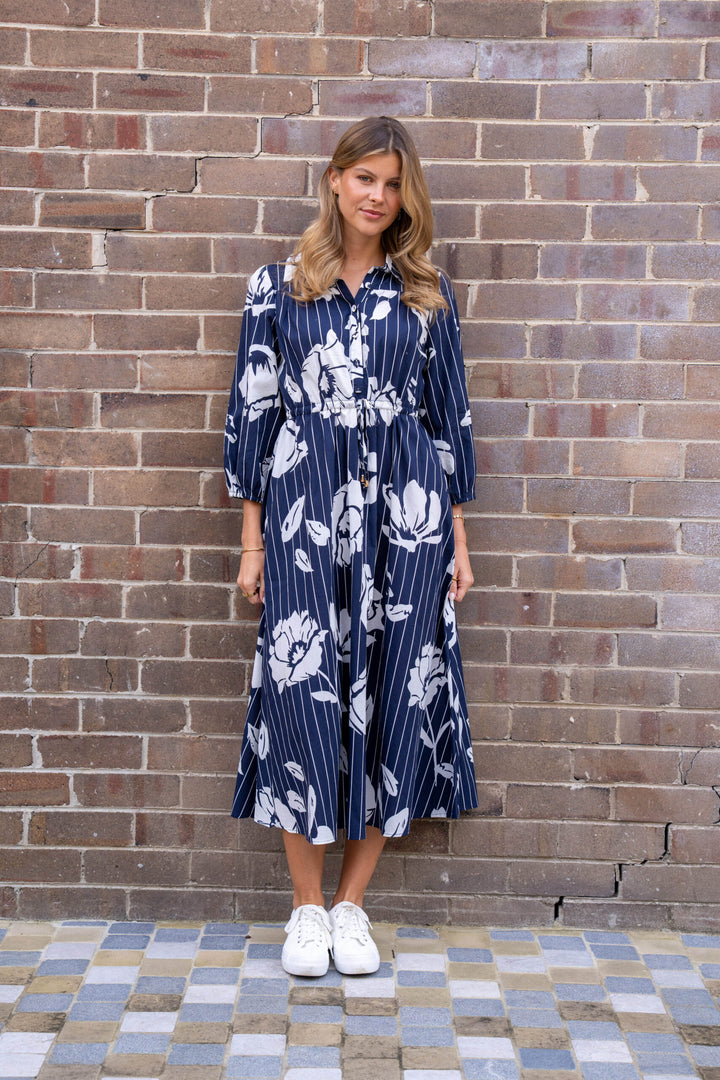Lawrence Maxi Dress – Navy Floral