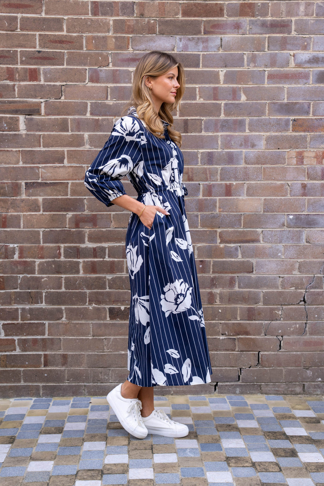 Lawrence Maxi Dress – Navy Floral