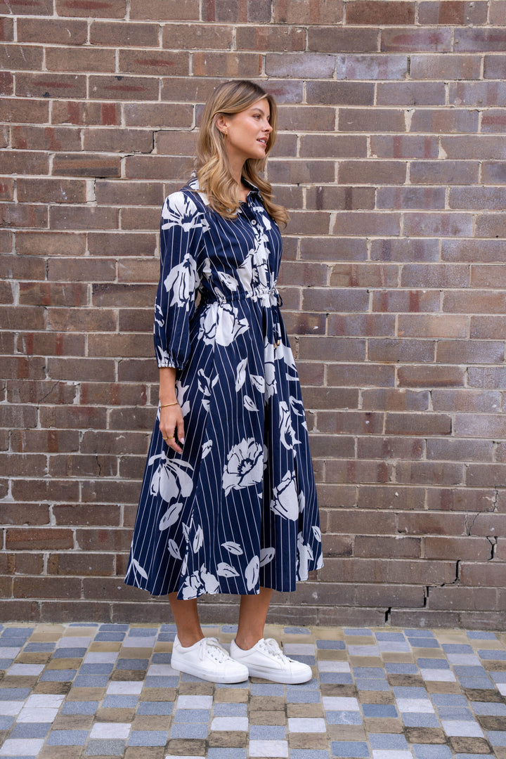 Lawrence Maxi Dress – Navy Floral