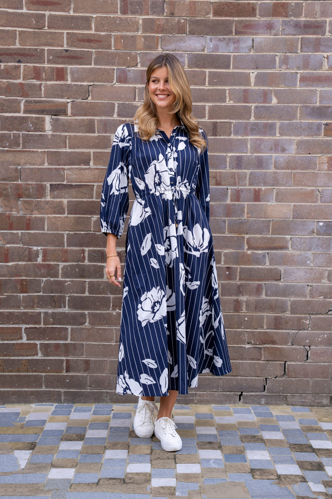 Lawrence Maxi Dress – Navy Floral