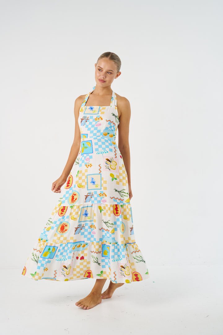 Lira Maxi Dress - Fruit Check
