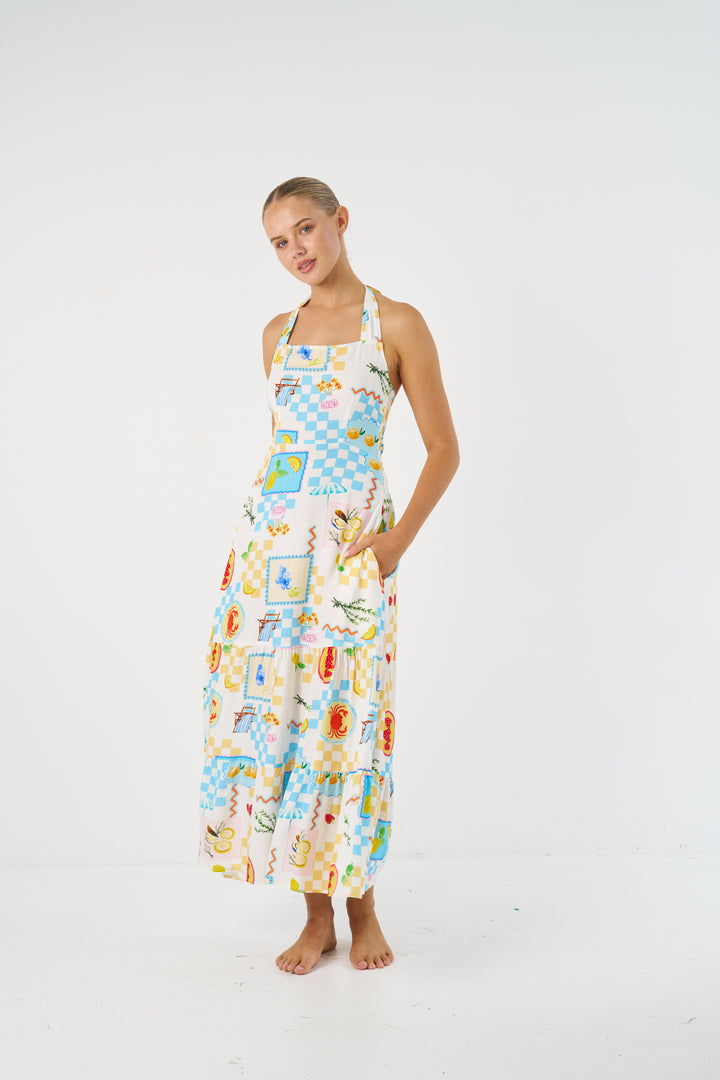Lira Maxi Dress - Fruit Check