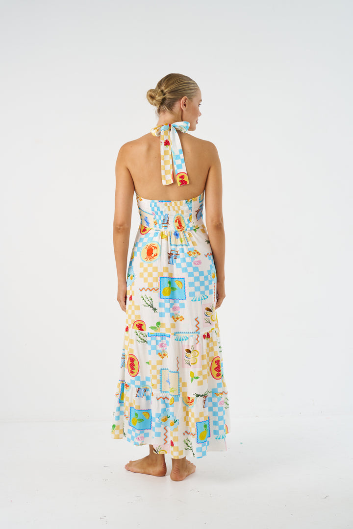 Lira Maxi Dress - Fruit Check