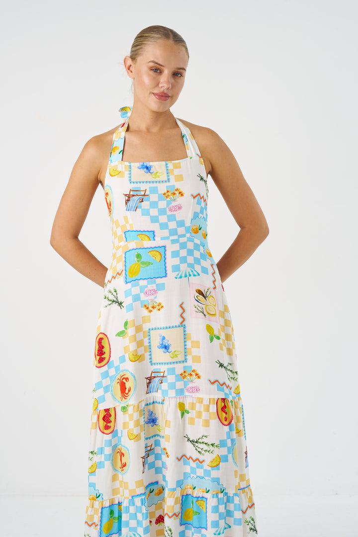 Lira Maxi Dress - Fruit Check